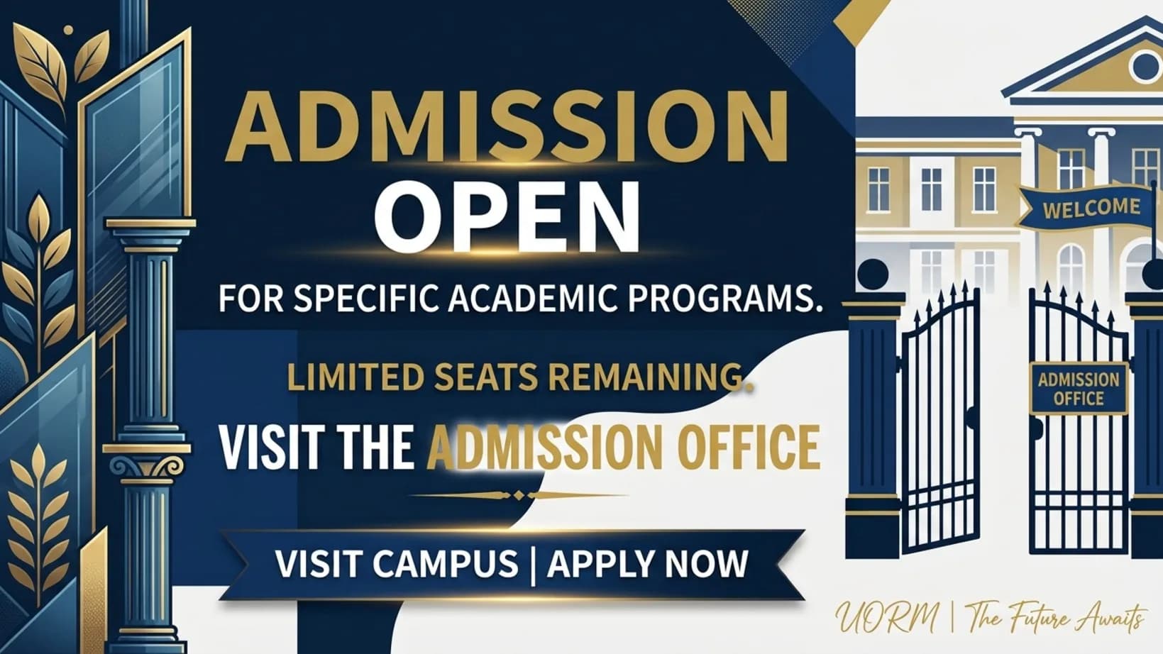 Admission Open: Specific Academic Programs